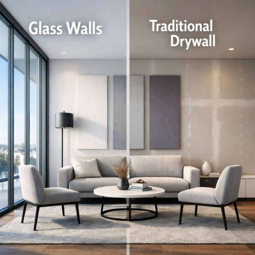 Glass Walls vs. Traditional Drywall: A Comparative Guide