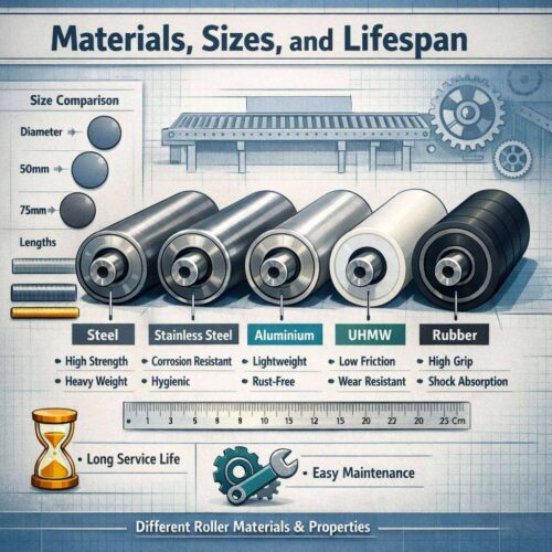 The Ultimate Buyer’s Guide to Conveyer Rollers: Materials, Sizes, and Lifespan